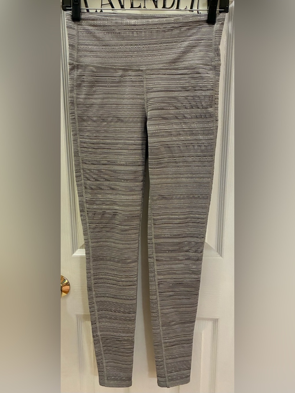 Athleta Light Gray Textured High-Rise Leggings
